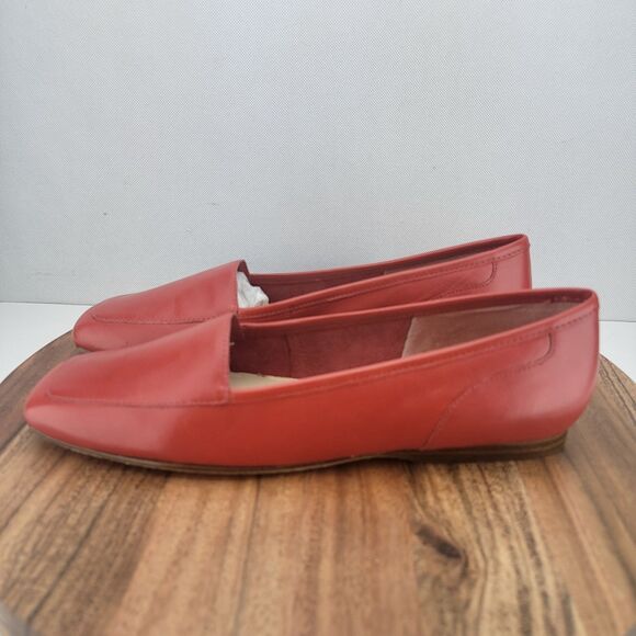 Enzo Angiolini Liberty 8.5 SLIM Lot Orange Off White Leather Flats Shoes - Picture 1 of 15